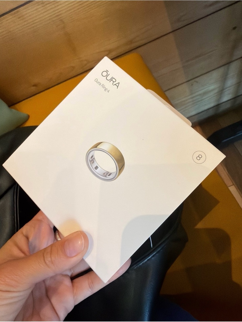 Oura Ring 4— Gold Finish Smart Ring (Size 8)